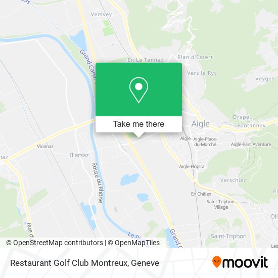 Restaurant Golf Club Montreux map
