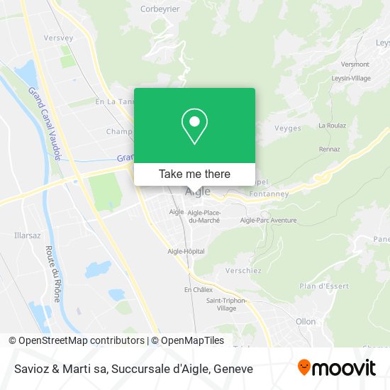 Savioz & Marti sa, Succursale d'Aigle plan