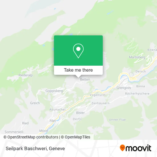Seilpark Baschweri map