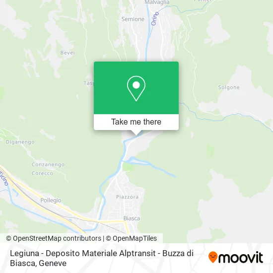 Legiuna - Deposito Materiale Alptransit - Buzza di Biasca map