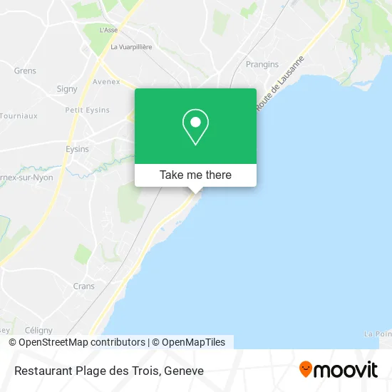 Restaurant Plage des Trois map