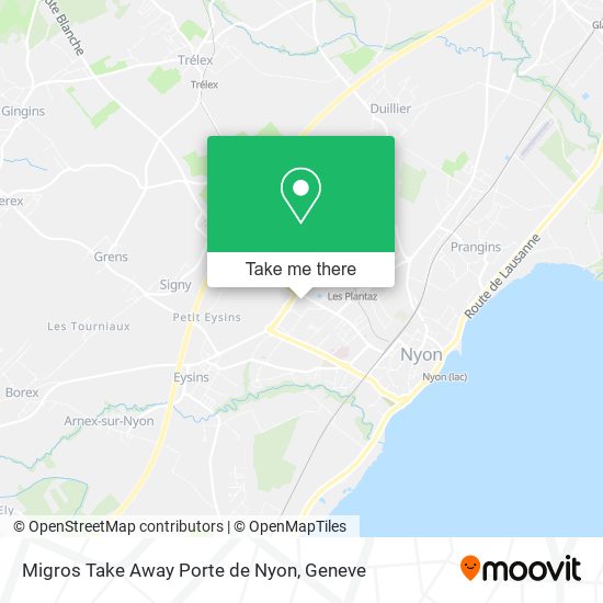 Migros Take Away Porte de Nyon map