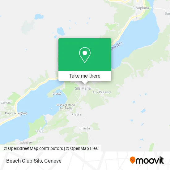 Beach Club Sils map