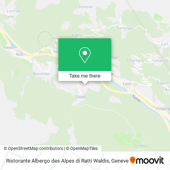 Ristorante Albergo des Alpes di Ratti Waldis map