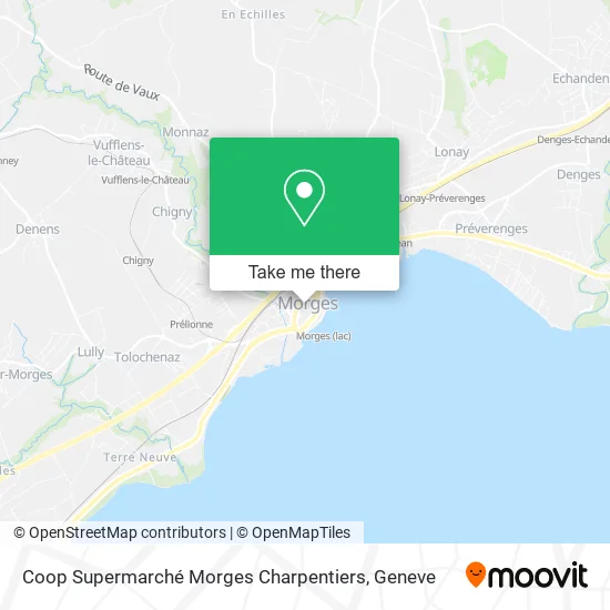 Coop Supermarché Morges Charpentiers map