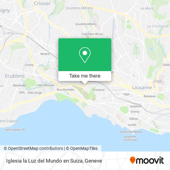 Iglesia la Luz del Mundo en Suiza map