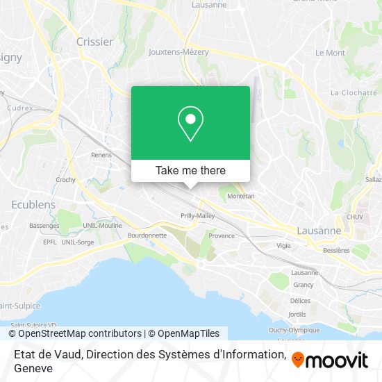 Etat de Vaud, Direction des Systèmes d'Information map