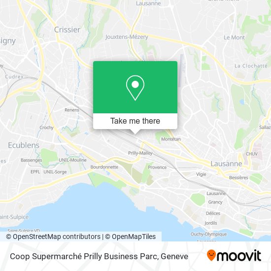 Coop Supermarché Prilly Business Parc map