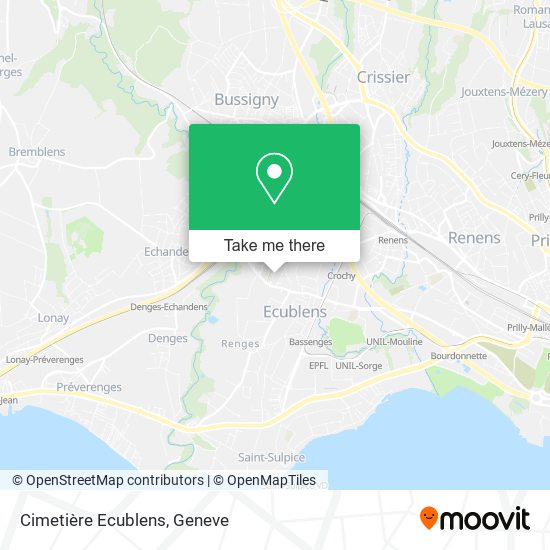 Cimetière Ecublens map