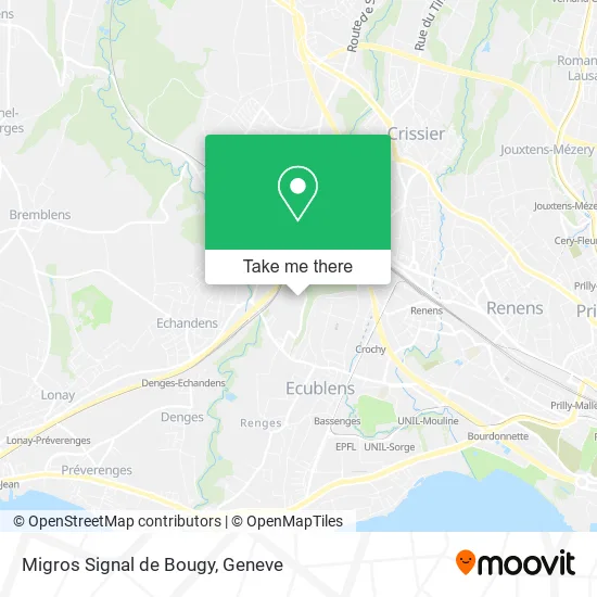 Migros Signal de Bougy map