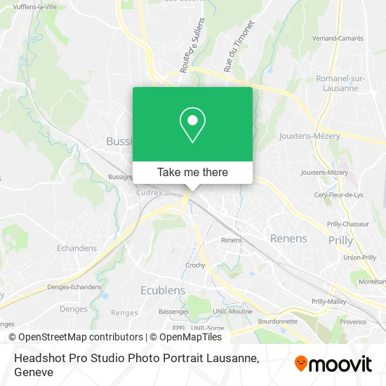 Headshot Pro Studio Photo Portrait Lausanne map