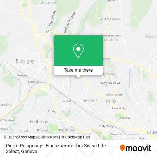 Pierre Pelupessy - Finanzberater bei Swiss Life Select map