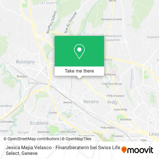 Jesica Mejia Velasco - Finanzberaterin bei Swiss Life Select map