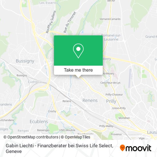 Gabin Liechti - Finanzberater bei Swiss Life Select map