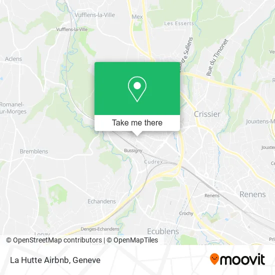 La Hutte Airbnb map