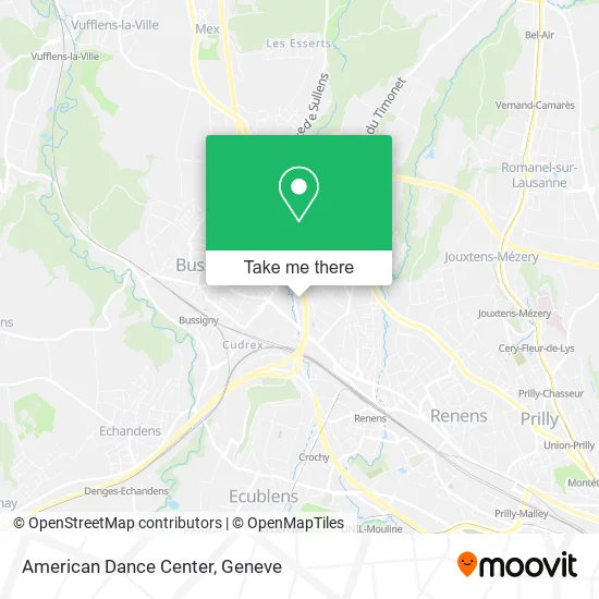 American Dance Center map