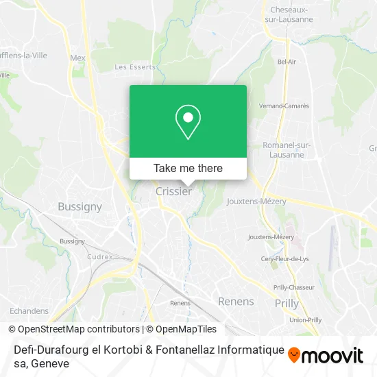 Defi-Durafourg el Kortobi & Fontanellaz Informatique sa map