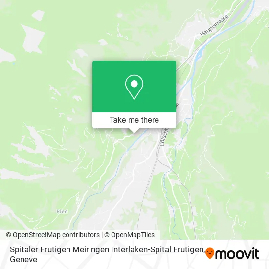 Spitäler Frutigen Meiringen Interlaken-Spital Frutigen map