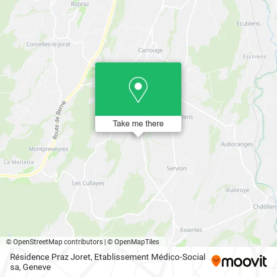 Résidence Praz Joret, Etablissement Médico-Social sa map