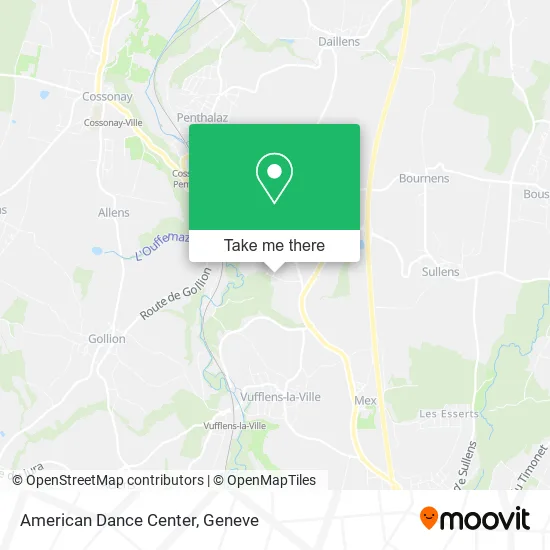 American Dance Center map