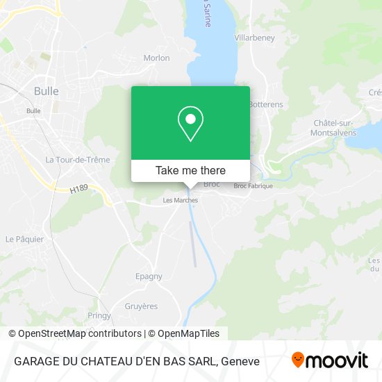 GARAGE DU CHATEAU D'EN BAS SARL map