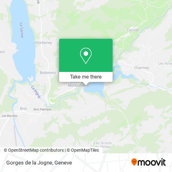 Gorges de la Jogne map