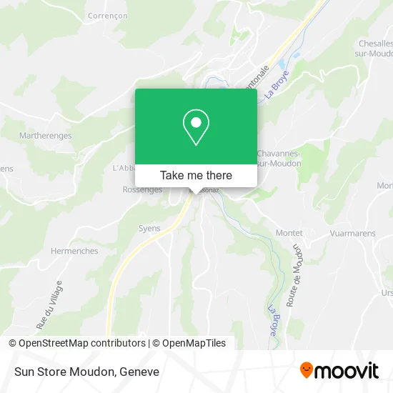 Sun Store Moudon map