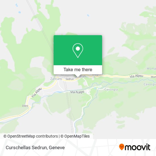 Curschellas Sedrun map