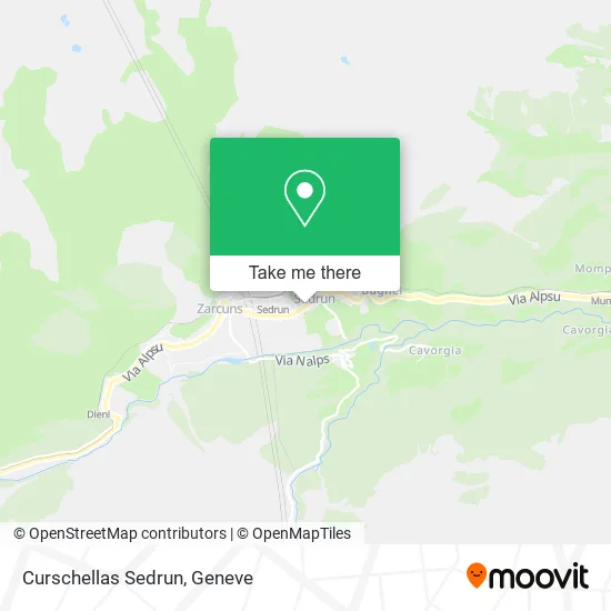 Curschellas Sedrun map