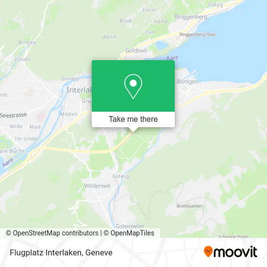 Flugplatz Interlaken map