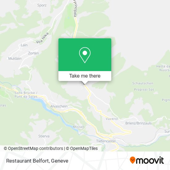 Restaurant Belfort map