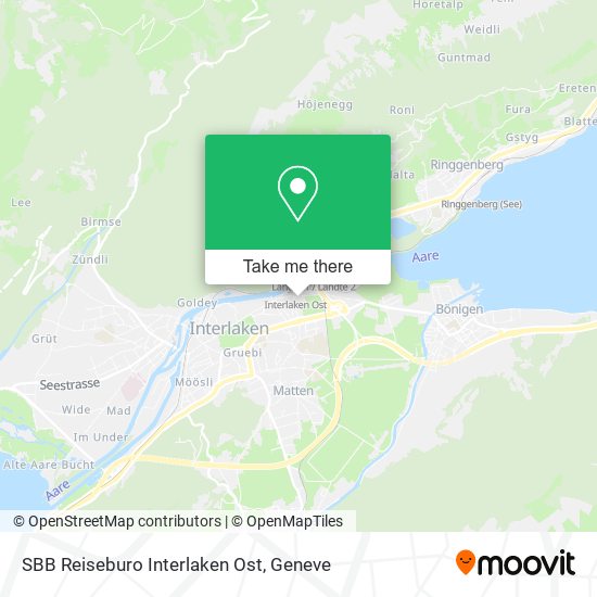 SBB Reiseburo Interlaken Ost map