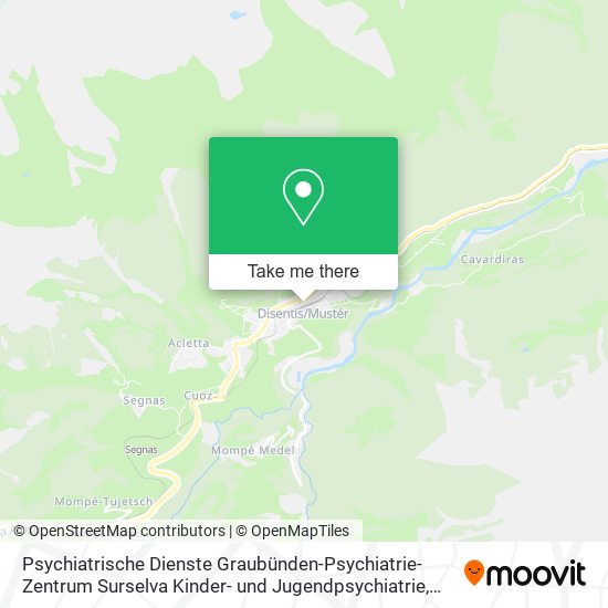Psychiatrische Dienste Graubünden-Psychiatrie-Zentrum Surselva Kinder- und Jugendpsychiatrie map