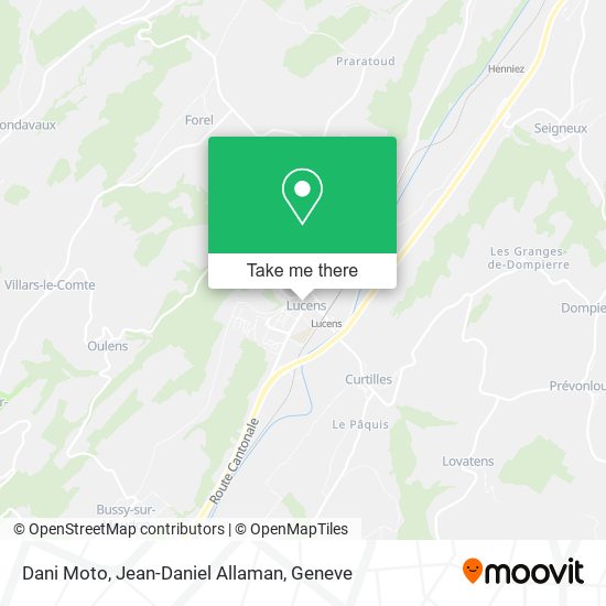 Dani Moto, Jean-Daniel Allaman map