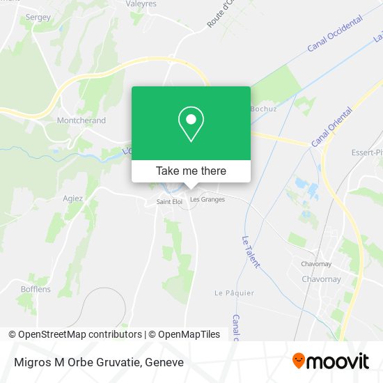 Migros M Orbe Gruvatie map