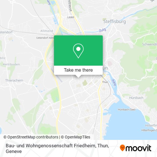 Bau- und Wohngenossenschaft Friedheim, Thun map