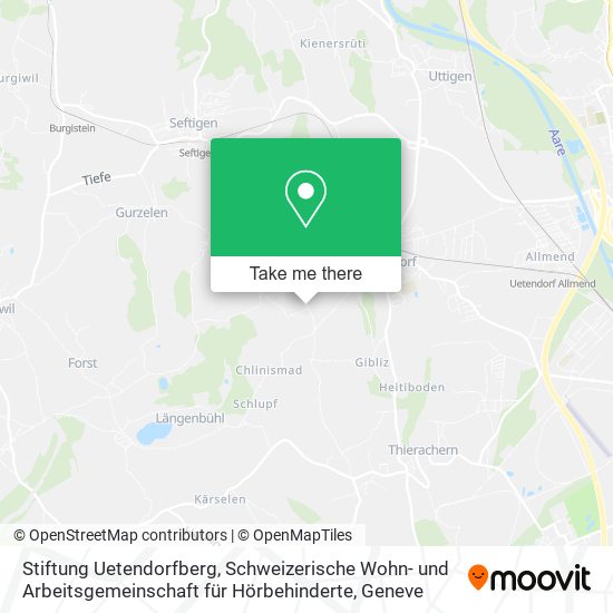 Stiftung Uetendorfberg, Schweizerische Wohn- und Arbeitsgemeinschaft für Hörbehinderte map