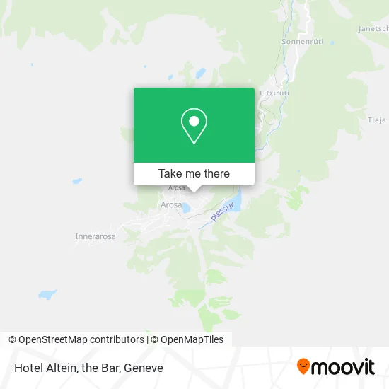 Hotel Altein, the Bar map