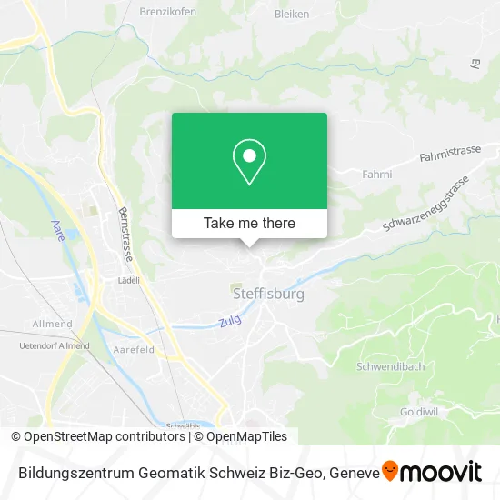Bildungszentrum Geomatik Schweiz Biz-Geo map