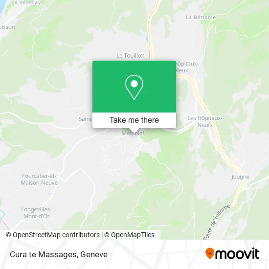 Cura te Massages map