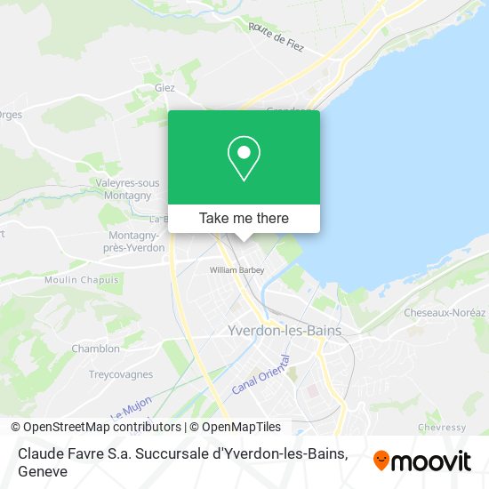 Claude Favre S.a. Succursale d'Yverdon-les-Bains map