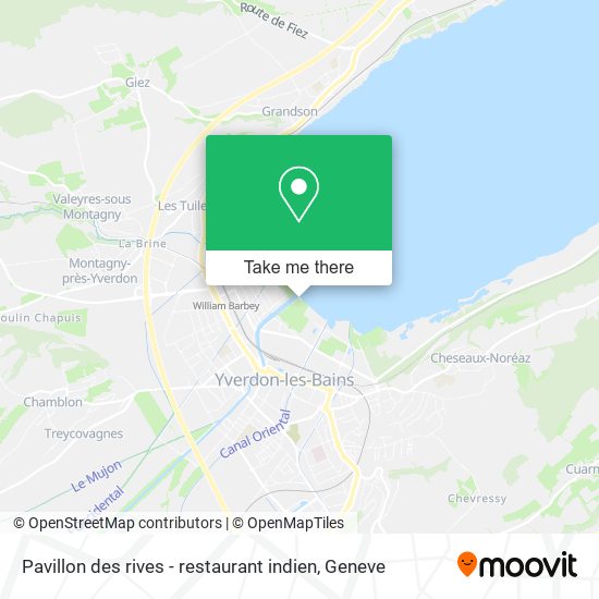 Pavillon des rives - restaurant indien map