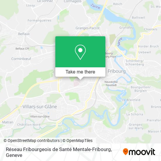 Réseau Fribourgeois de Santé Mentale-Fribourg map