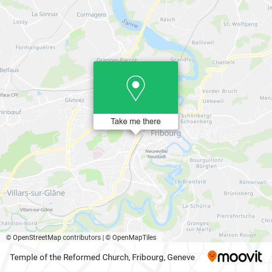 Temple of the Reformed Church, Fribourg map