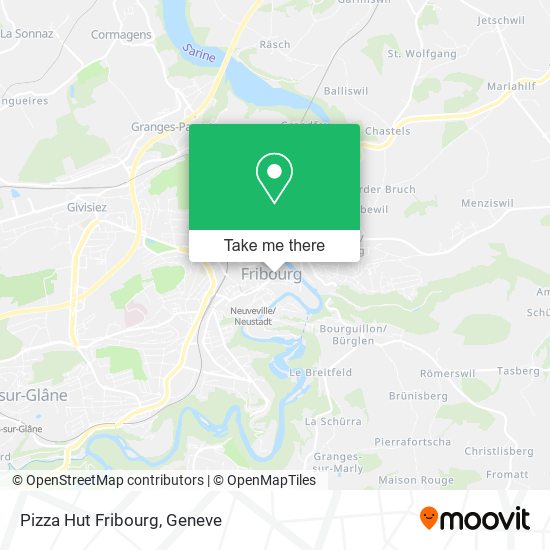 Pizza Hut Fribourg map