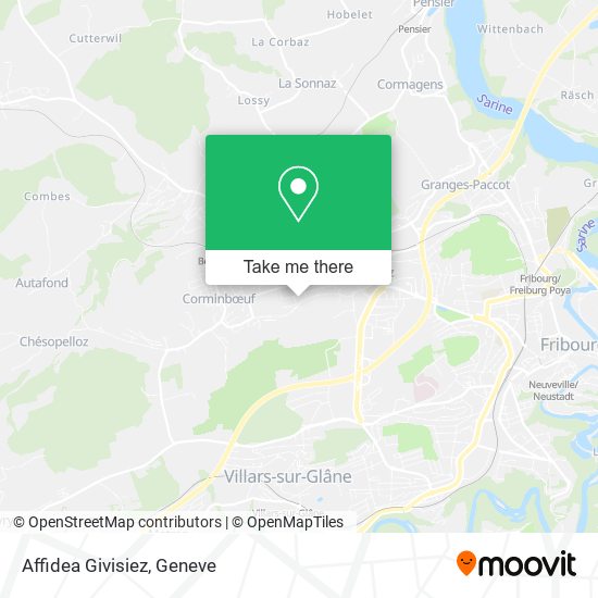 Affidea Givisiez map