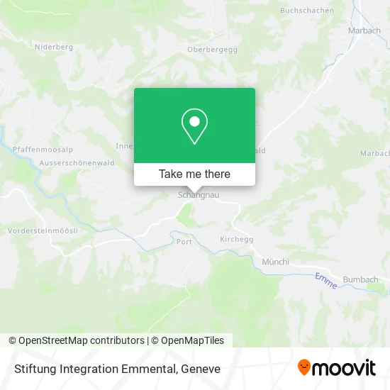 Stiftung Integration Emmental map