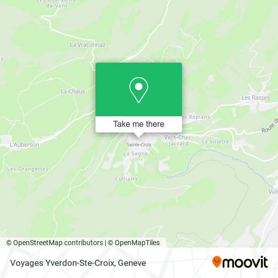 Voyages Yverdon-Ste-Croix map