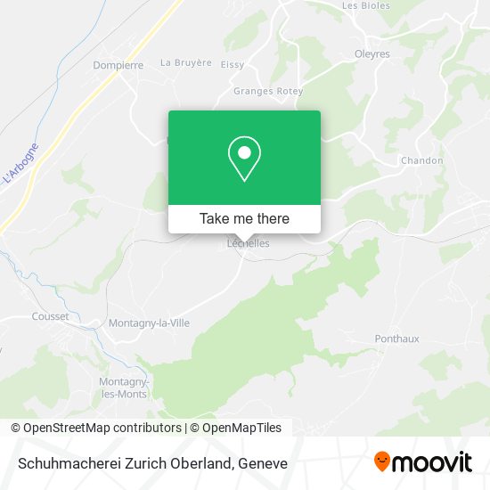 Schuhmacherei Zurich Oberland map