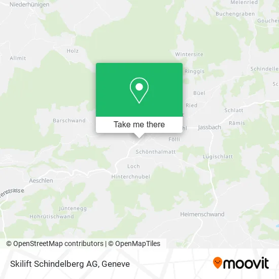 Skilift Schindelberg AG map